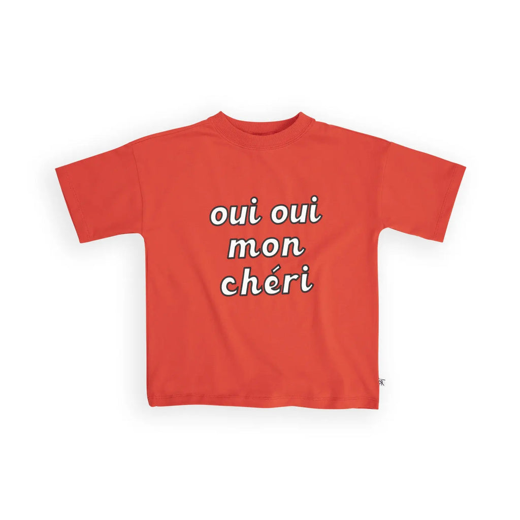 Cherry - t-shirt oversized met print CarlijnQ