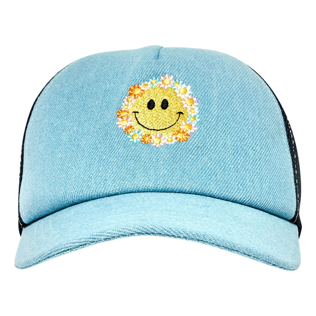 FlowerSmile Bleached Denim Cap  HUNDRED PIECES Hundred Pieces