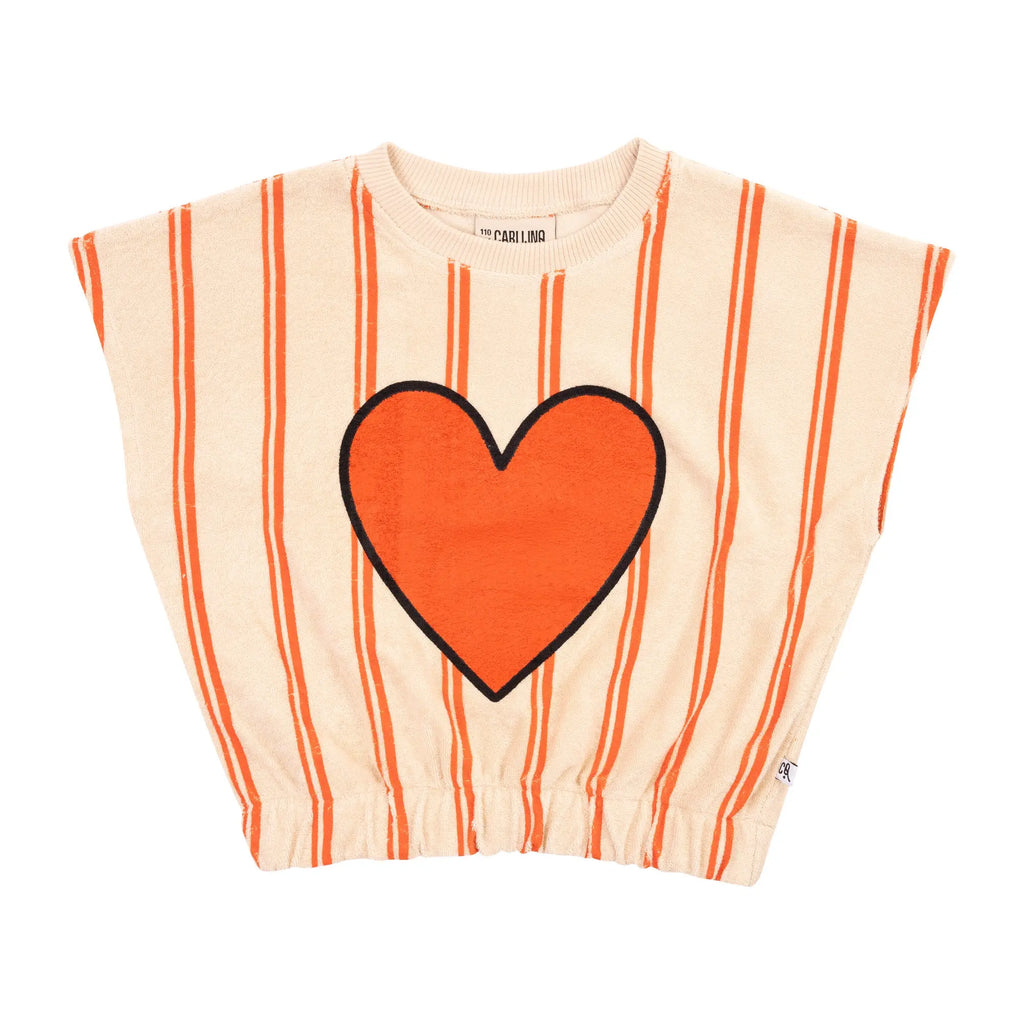 Mouwloze top "Stripes flame" CarlijnQ