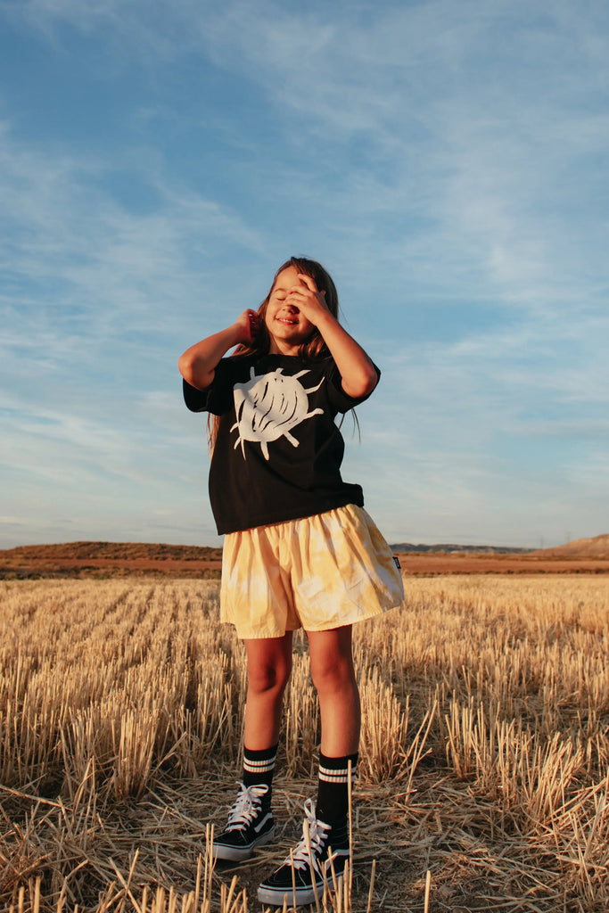 SUNSET GOLD TIE DYE Wide Leg Shorts Little Man Happy