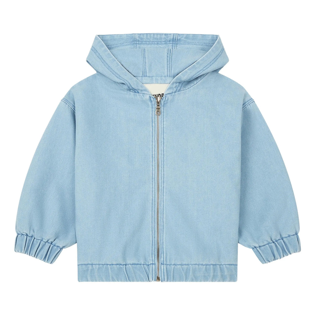 Stonewashed Denim Zip-Up Jacket HUNDRED PIECES Hundred Pieces