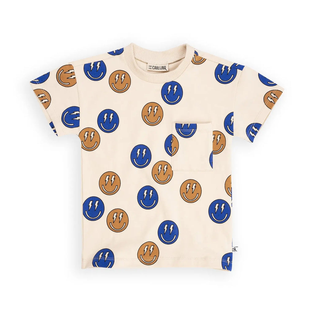 T-Shirt met borstzakje "Smileys" CARLIJNQ CarlijnQ